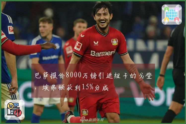 巴萨报价8000万镑引进纽卡的戈登，埃弗顿获利15%分成